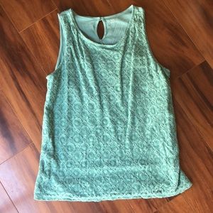 Loft green sleeveless tank